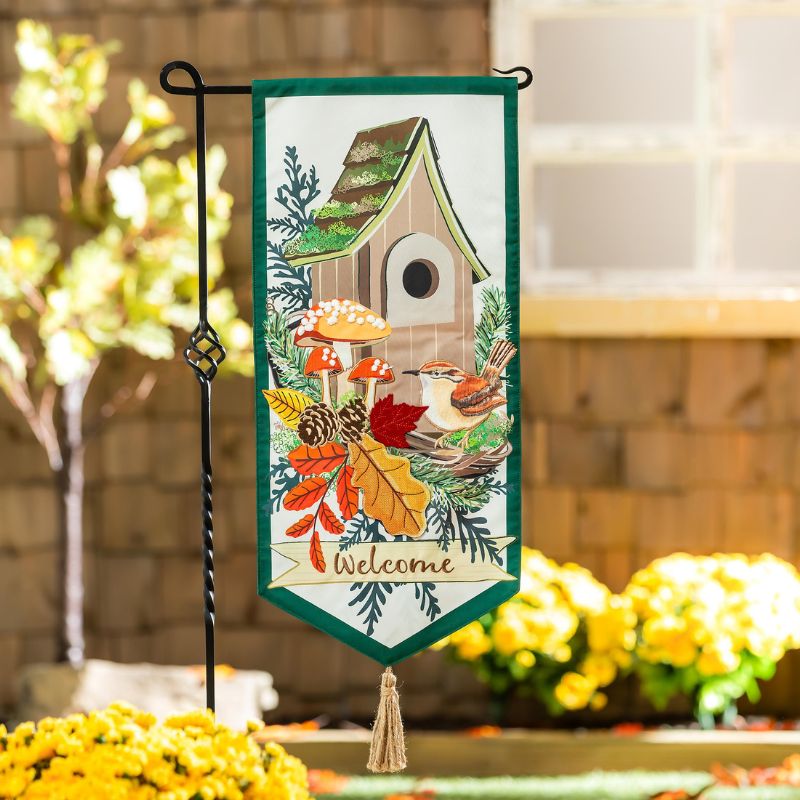 Fall Woodland Birdhouse Banner